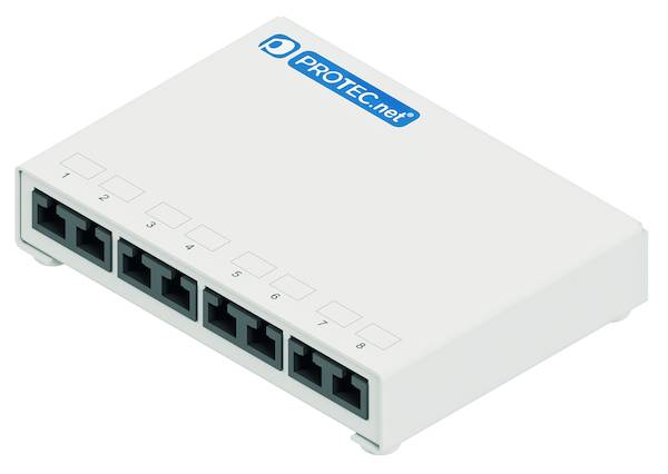 PNMP6AW LSA Mini Panel Cat6a 8-fach weiß