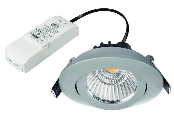 PLEDEDS LED-Einbaudownlight 8.5W silber
