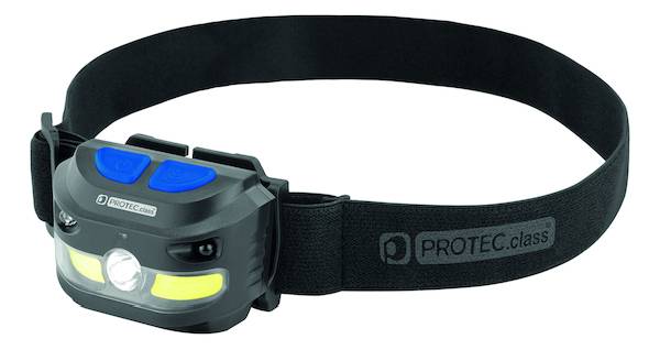 PROTEC.class LED-Kopfleuchte PLEDKL Sensor-Akku-USB
