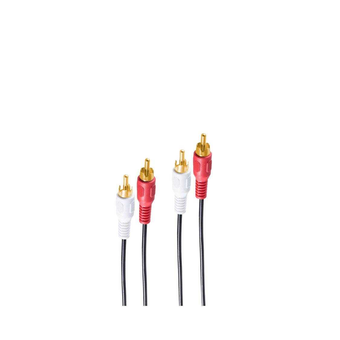 2 Cinchstecker / 2 Cinchstecker, vergoldet, 0,5m