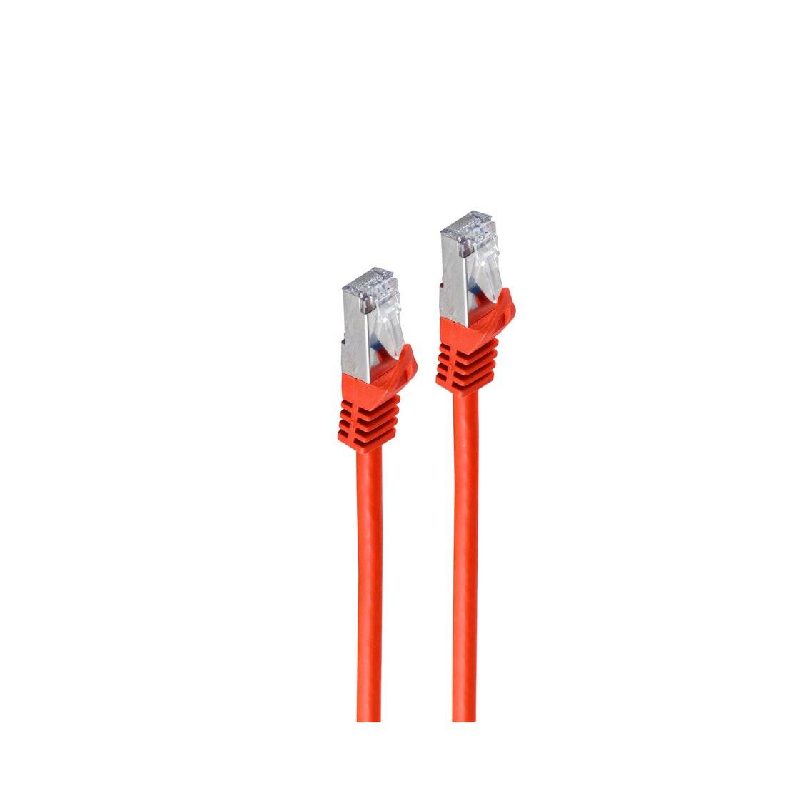 RJ45 Patchkabel m. CAT 7 Rohkabel PIMF rot 10m