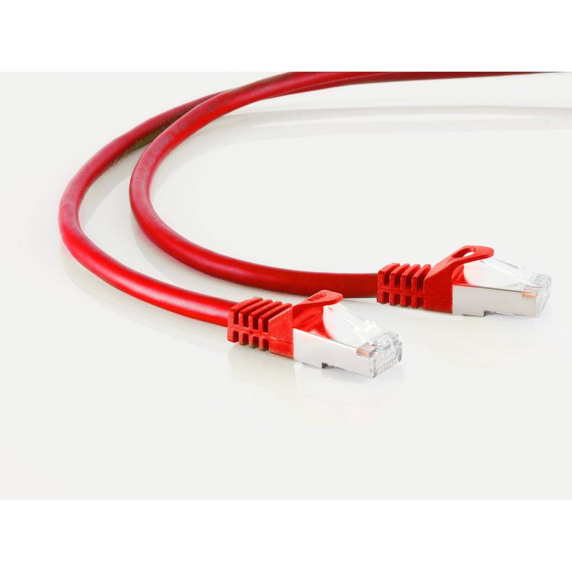 RJ45 Patchkabel m. CAT 7 Rohkabel PIMF rot 7,5m