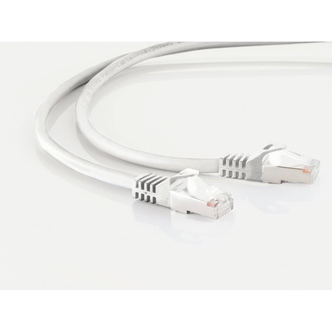 RJ45 Patchkabel m. CAT 7 Rohkabel PIMF weiß 10m
