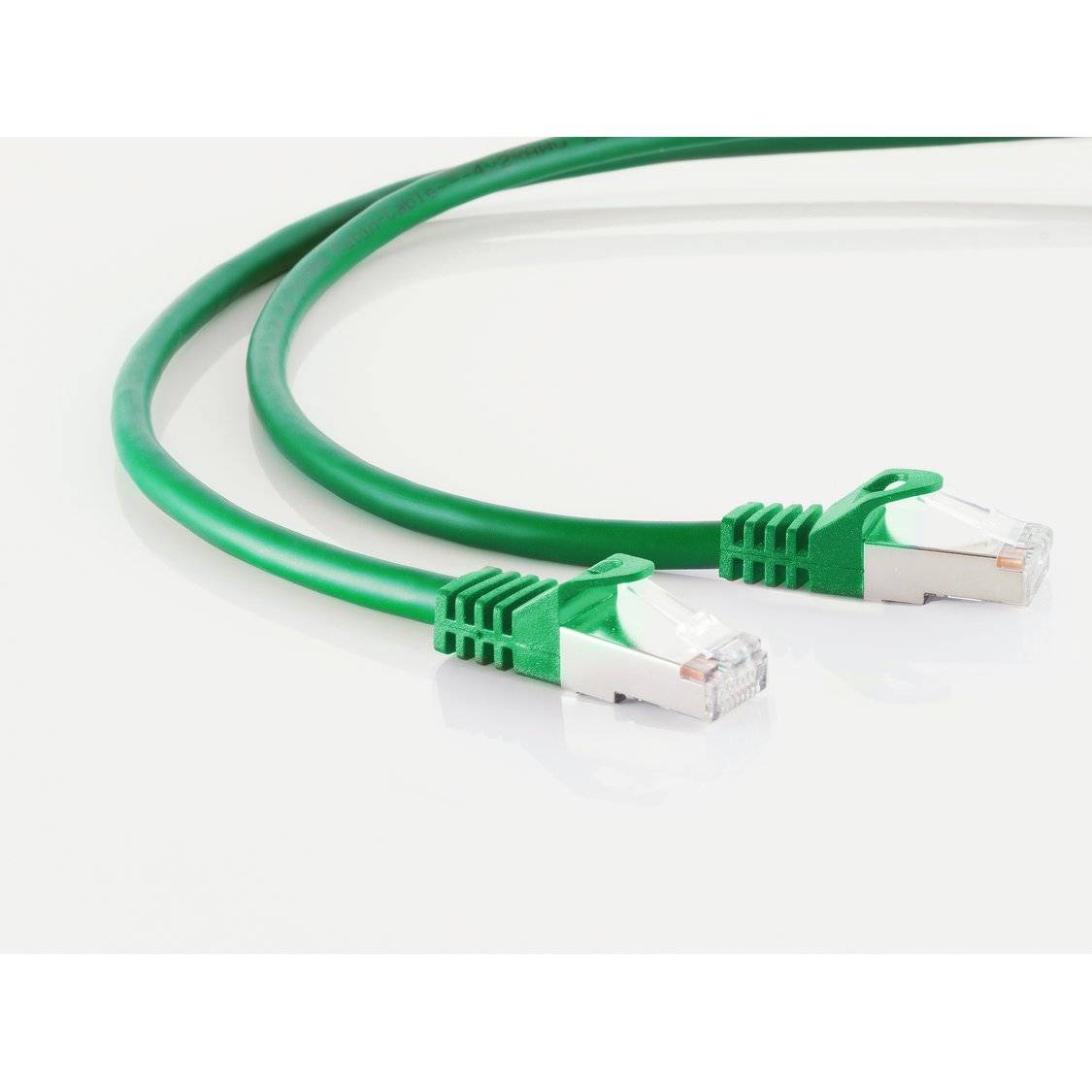 RJ45 Patchkabel m. CAT 7 Rohkabel PIMF grün 15m