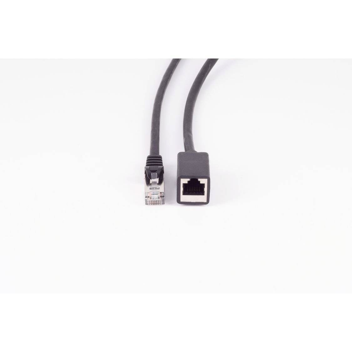 RJ45 Patchkabelverlängerung S/FTP, schwarz, 0,5m