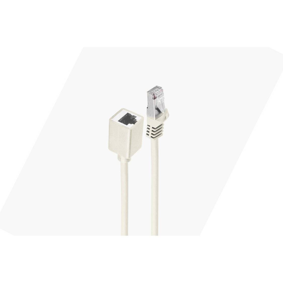 RJ45 Patchkabelverlängerung S/FTP, grau, 0,5m