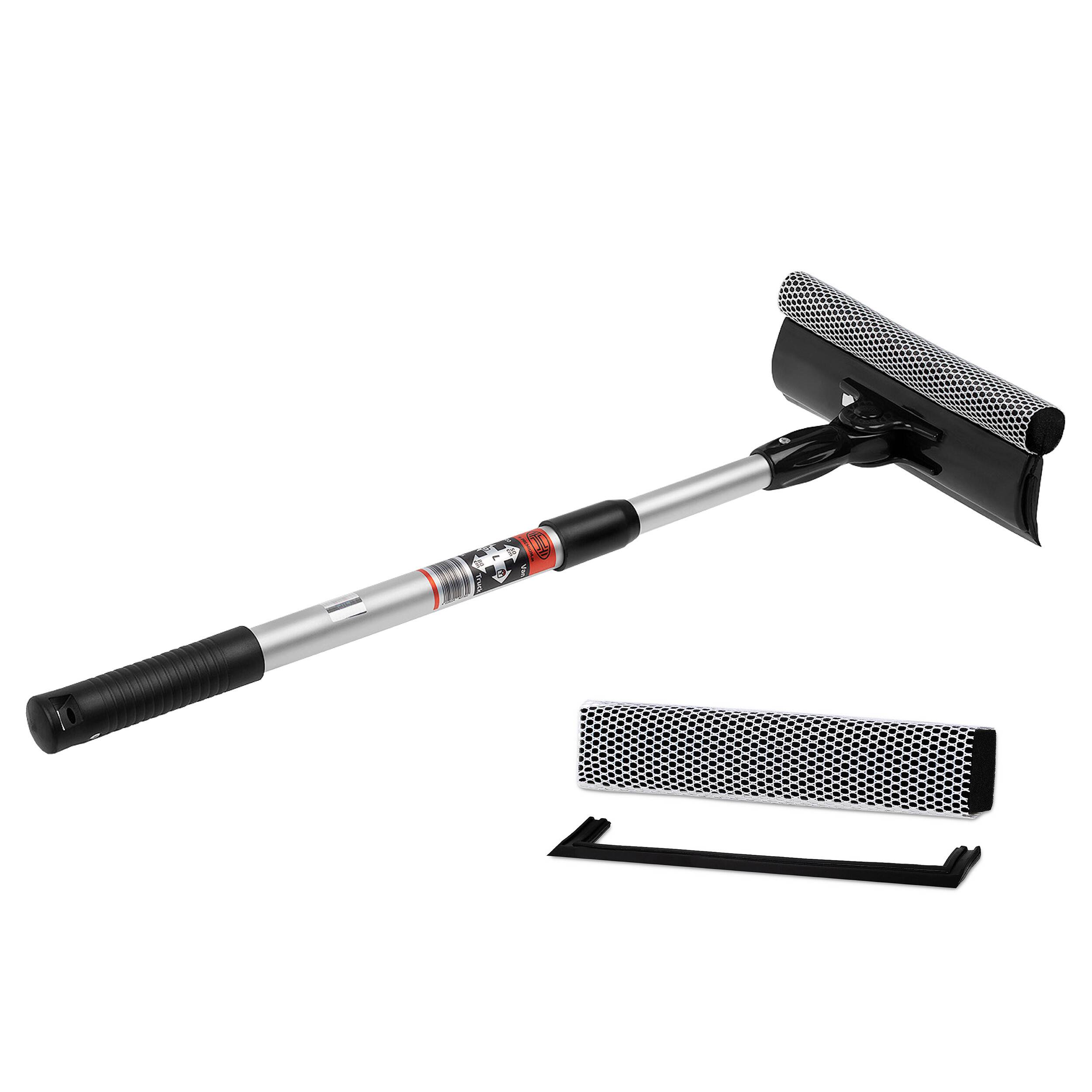 HEYNER® Scheibenreiniger Set I Super Cleaner L PRO mit Teleskopgriff + Ersatzkit I Auto Reinigungs-Bundle für