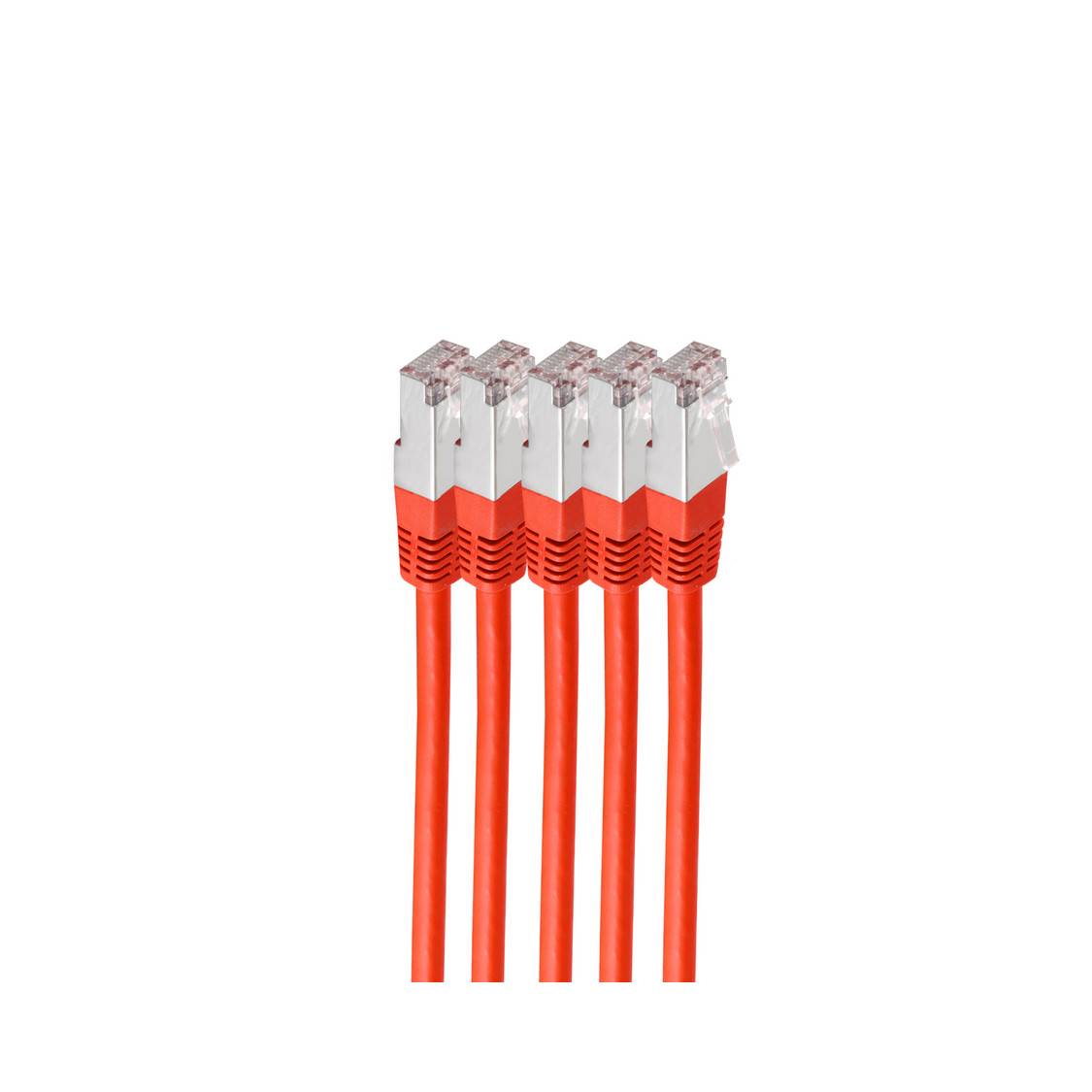 Patchkabel cat 6 S/FTP PIMF HF VE5 rot 0,25m