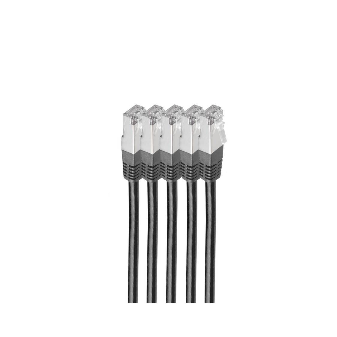 Patchkabel cat 6 S/FTP PIMF HF VE5 schwarz 0,25m