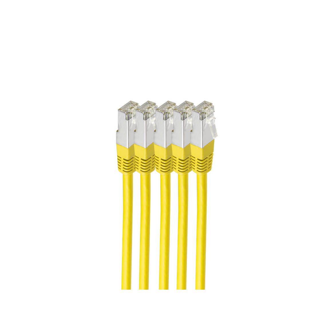 Patchkabel cat 6 S/FTP PIMF HF VE5 gelb 0,25m