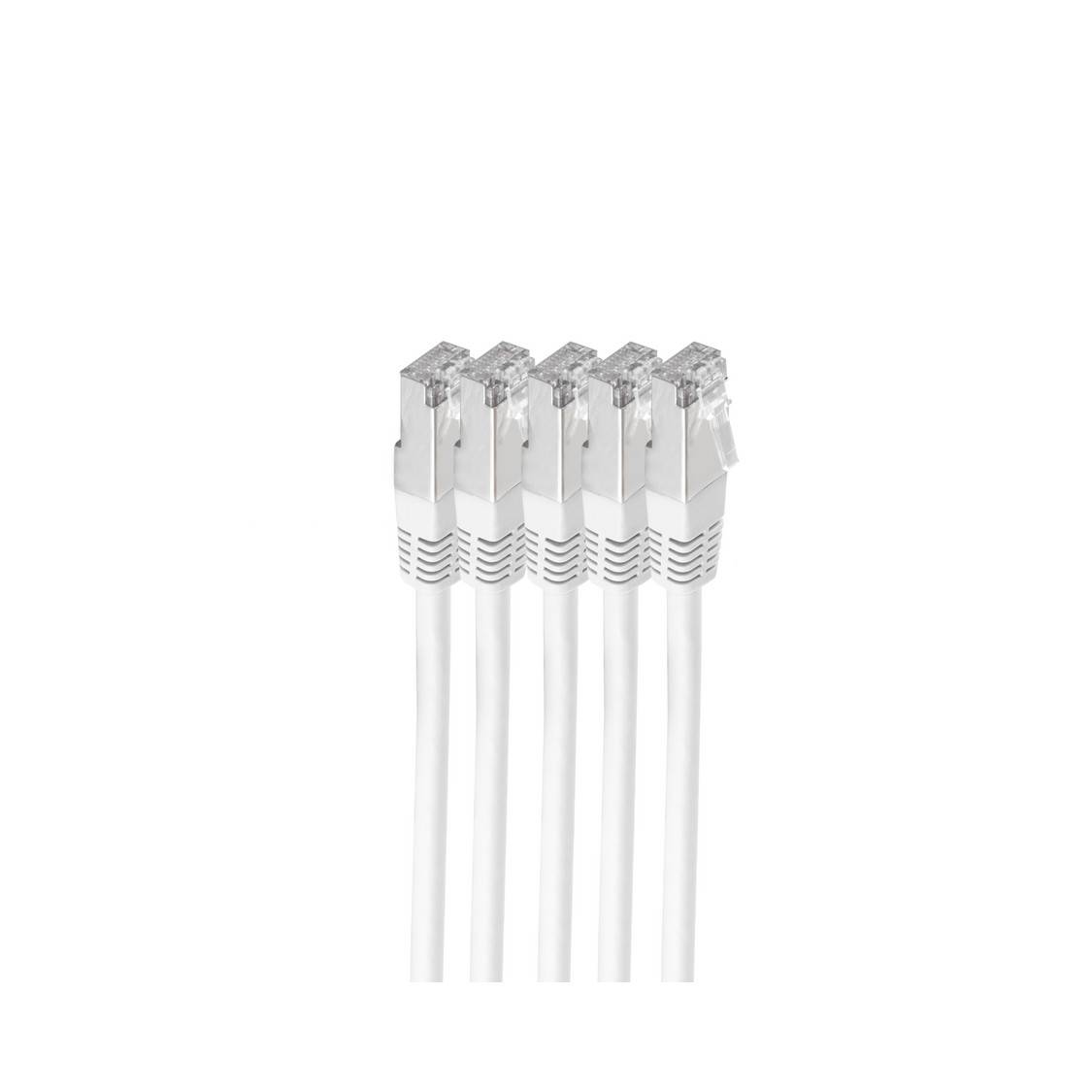 Patchkabel cat 6 S/FTP PIMF HF VE5 weiß 0,25m