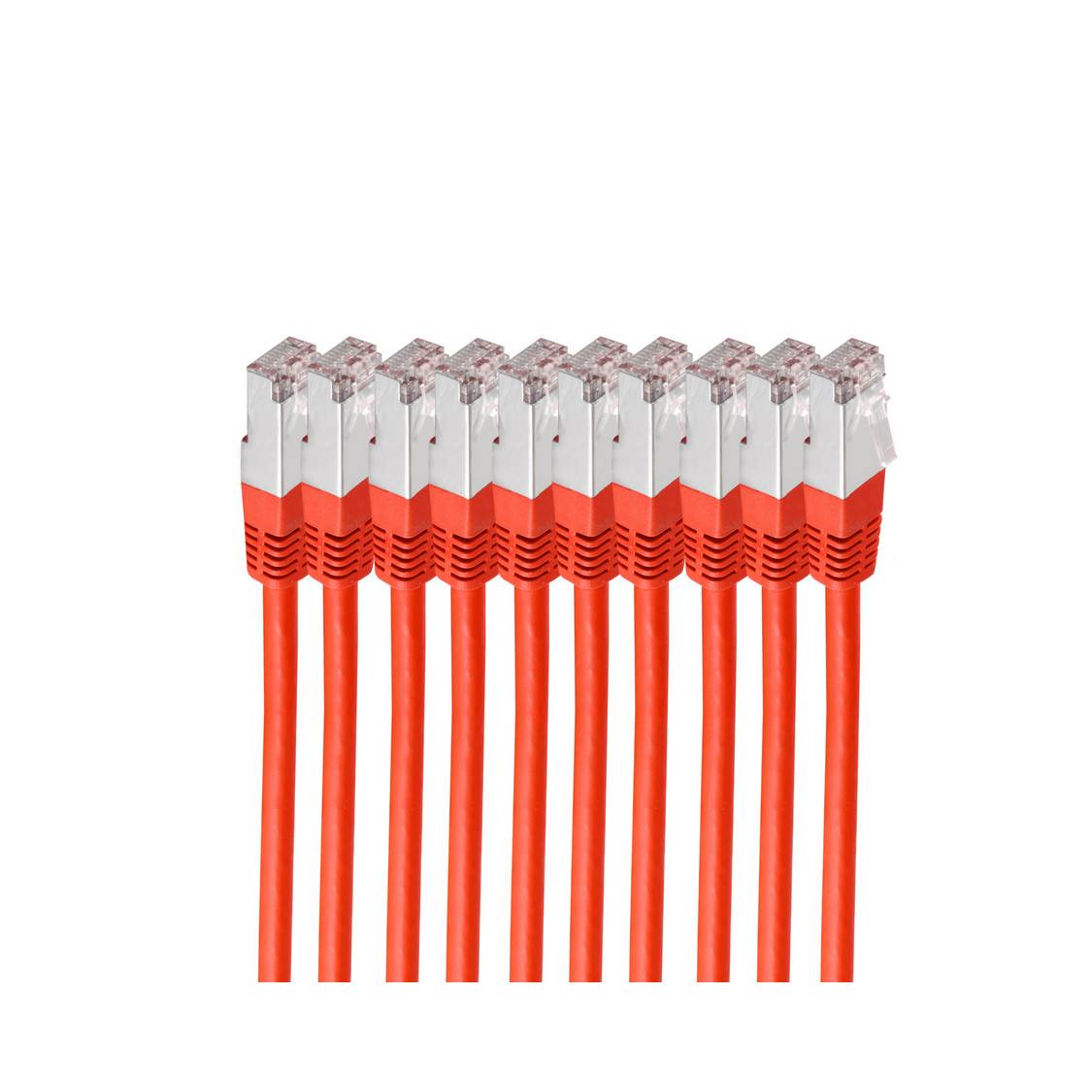 Patchkabel cat 6 S/FTP PIMF HF VE10 rot 0,25m