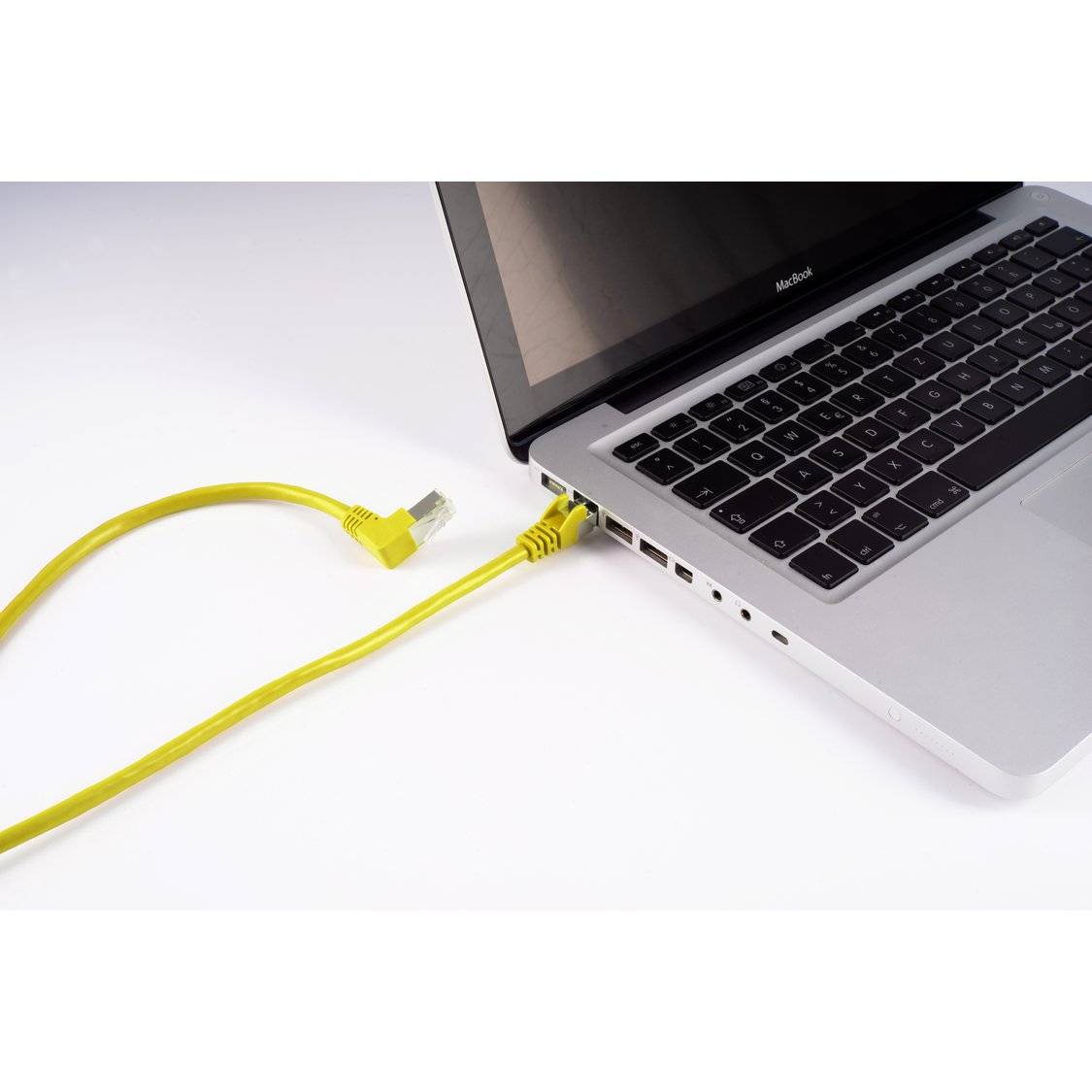 Patchkabel cat 6 S/FTP PIMF Winkel-gerade gelb 10m