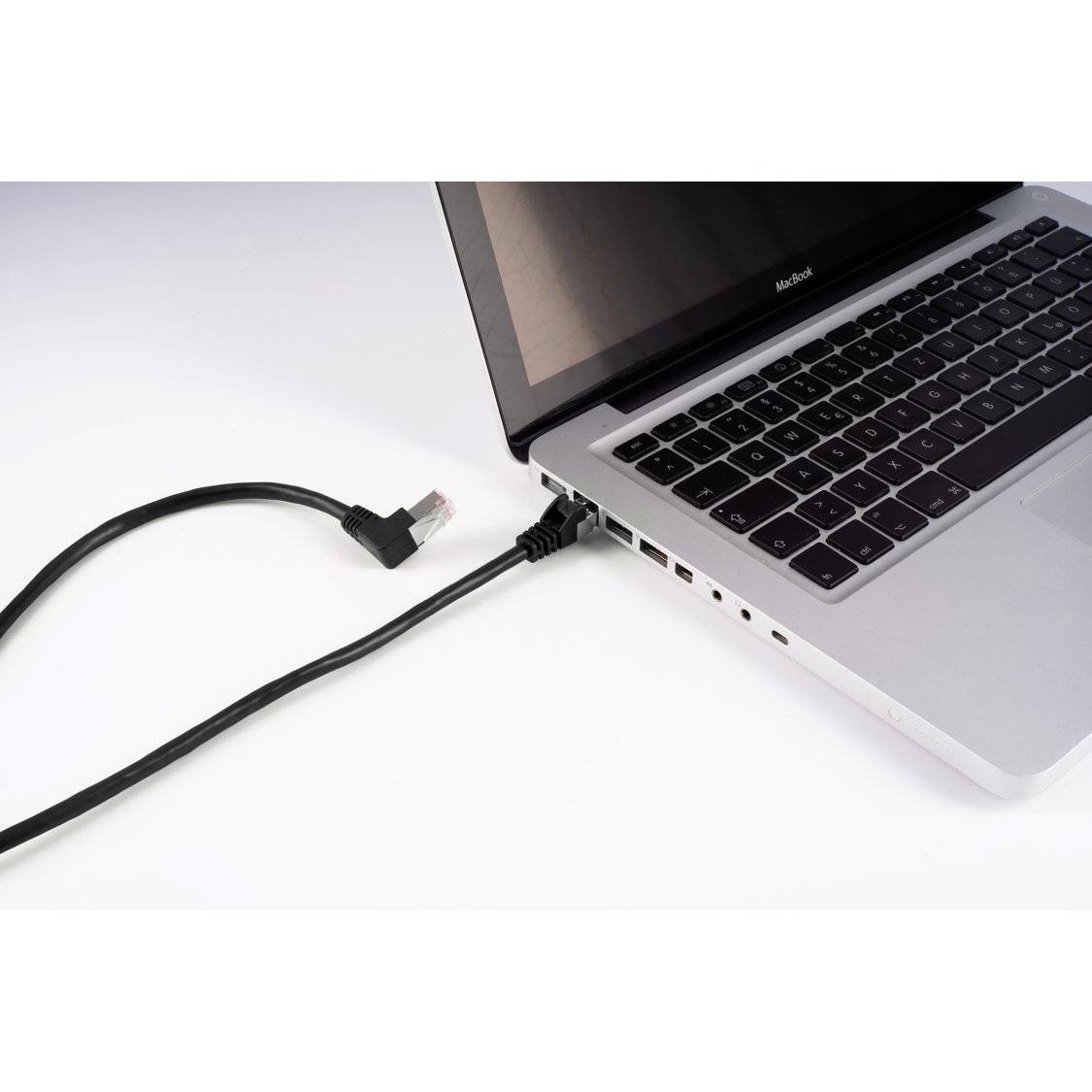 Patchkabel cat 6 S/FTP PIMF Winkel-gerade schwarz