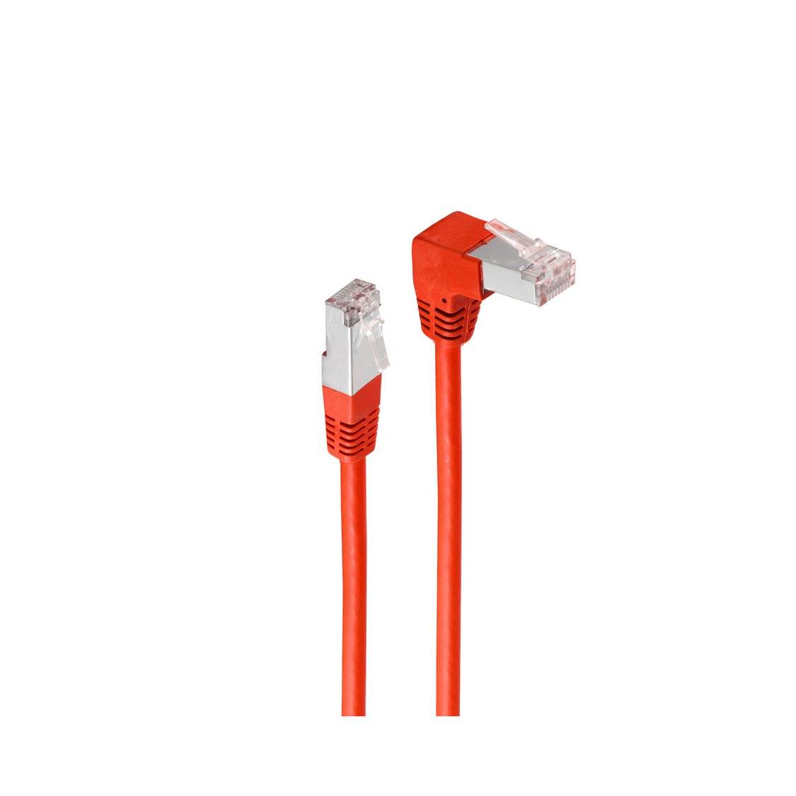 Patchkabel cat 6 S/FTP PIMF Winkel-gerade rot 10m