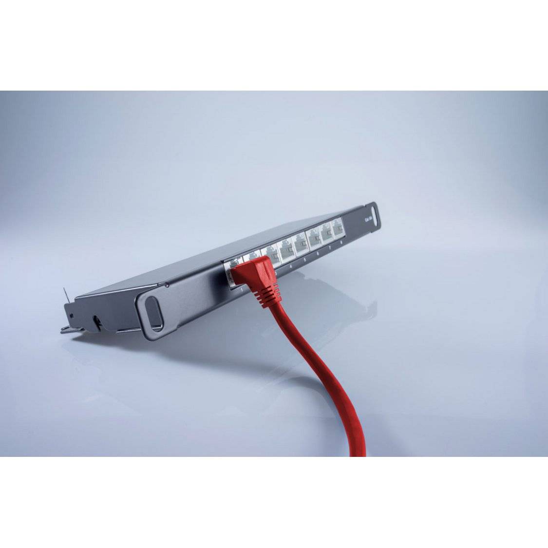 Patchkabel cat 6 S/FTP PIMF Winkel-gerade rot 10m
