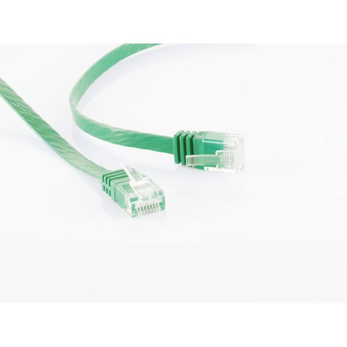 Patchkabel-Flachkabel U/UTP cat. 6 slim grün 15m