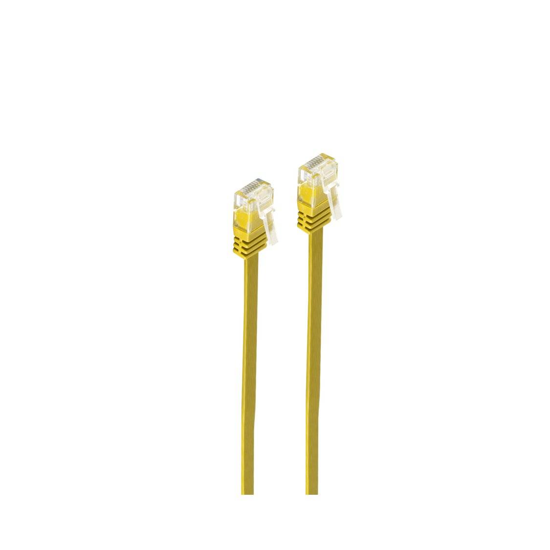 Patchkabel-Flachkabel U/UTP cat. 6 slim gelb 10m