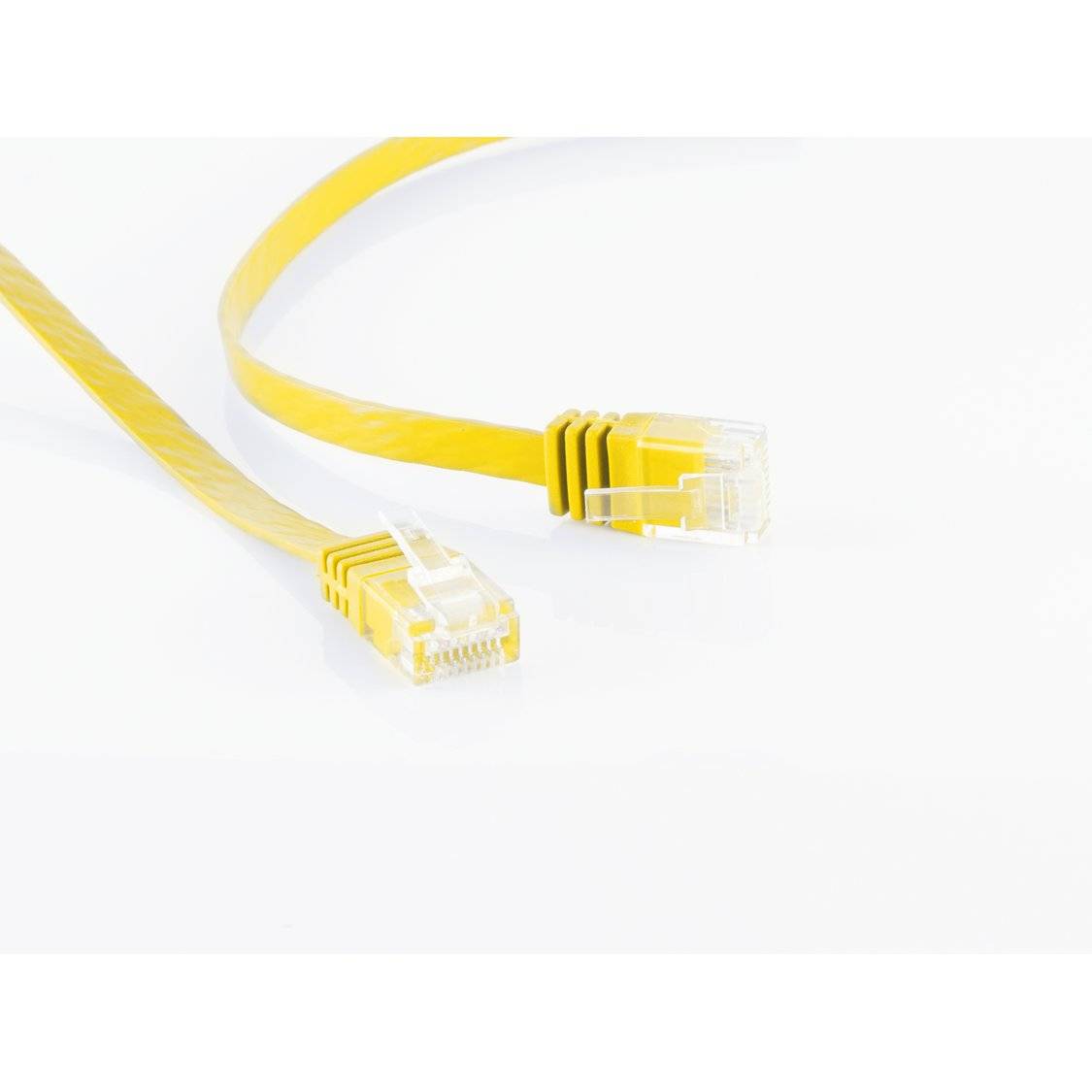 Patchkabel-Flachkabel U/UTP cat. 6 slim gelb 0,25m