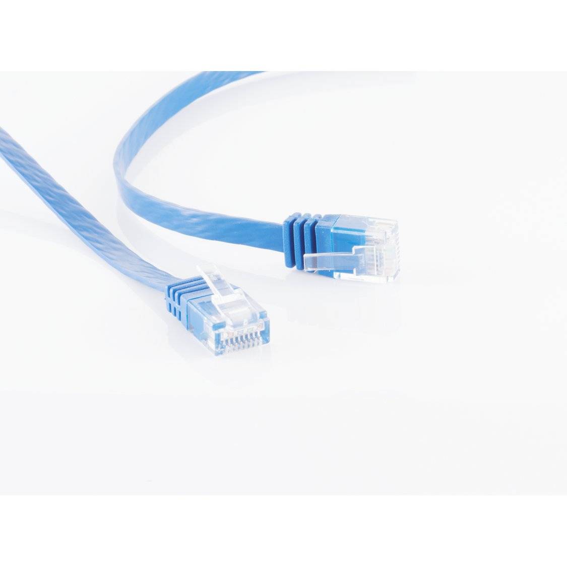 Patchkabel-Flachkabel U/UTP cat. 6 slim blau 0,25m