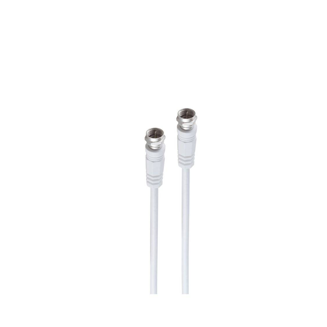 F-Stecker - F-Stecker, >100 dB, weiß, 7,5m