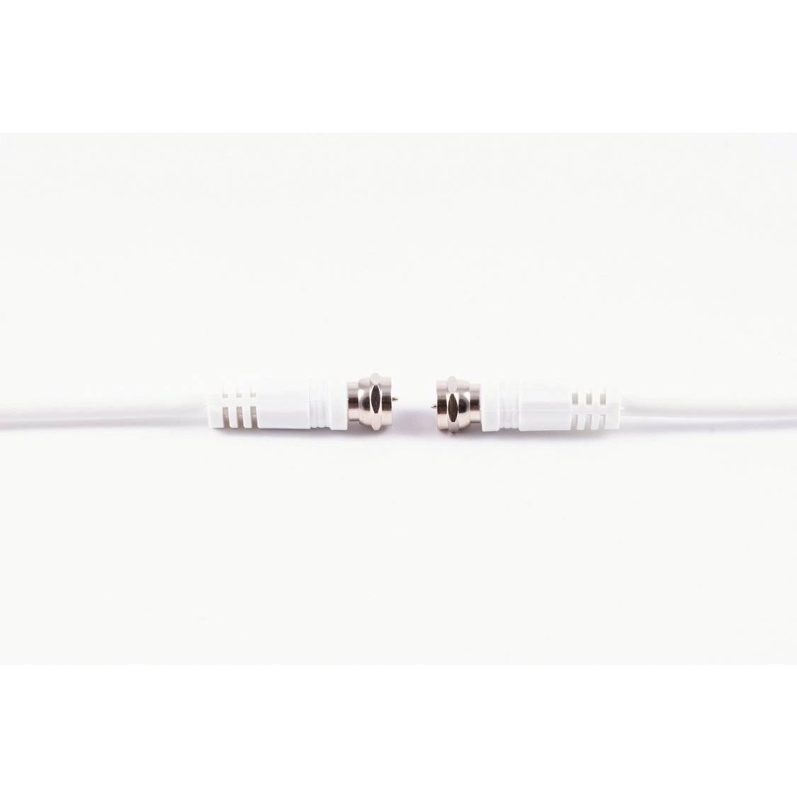 F-Stecker - F-Stecker, >100 dB, weiß, 7,5m