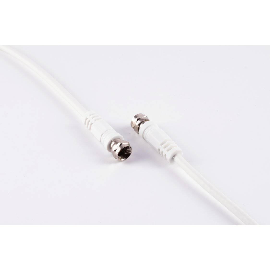 F-Stecker - F-Stecker, >100 dB, weiß, 7,5m
