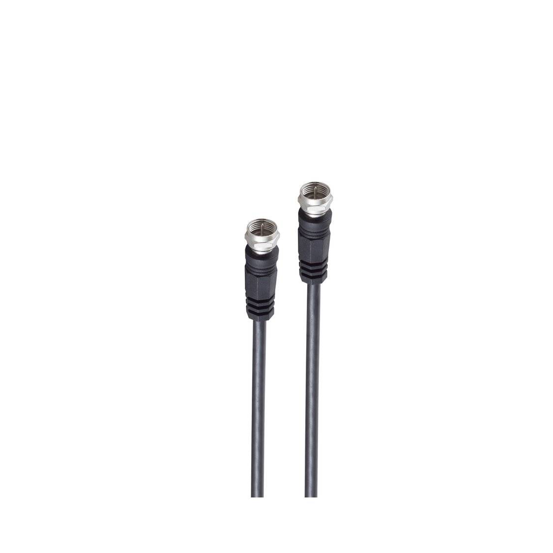 F-Stecker - F-Stecker, >100 dB, schwarz, 1,5m