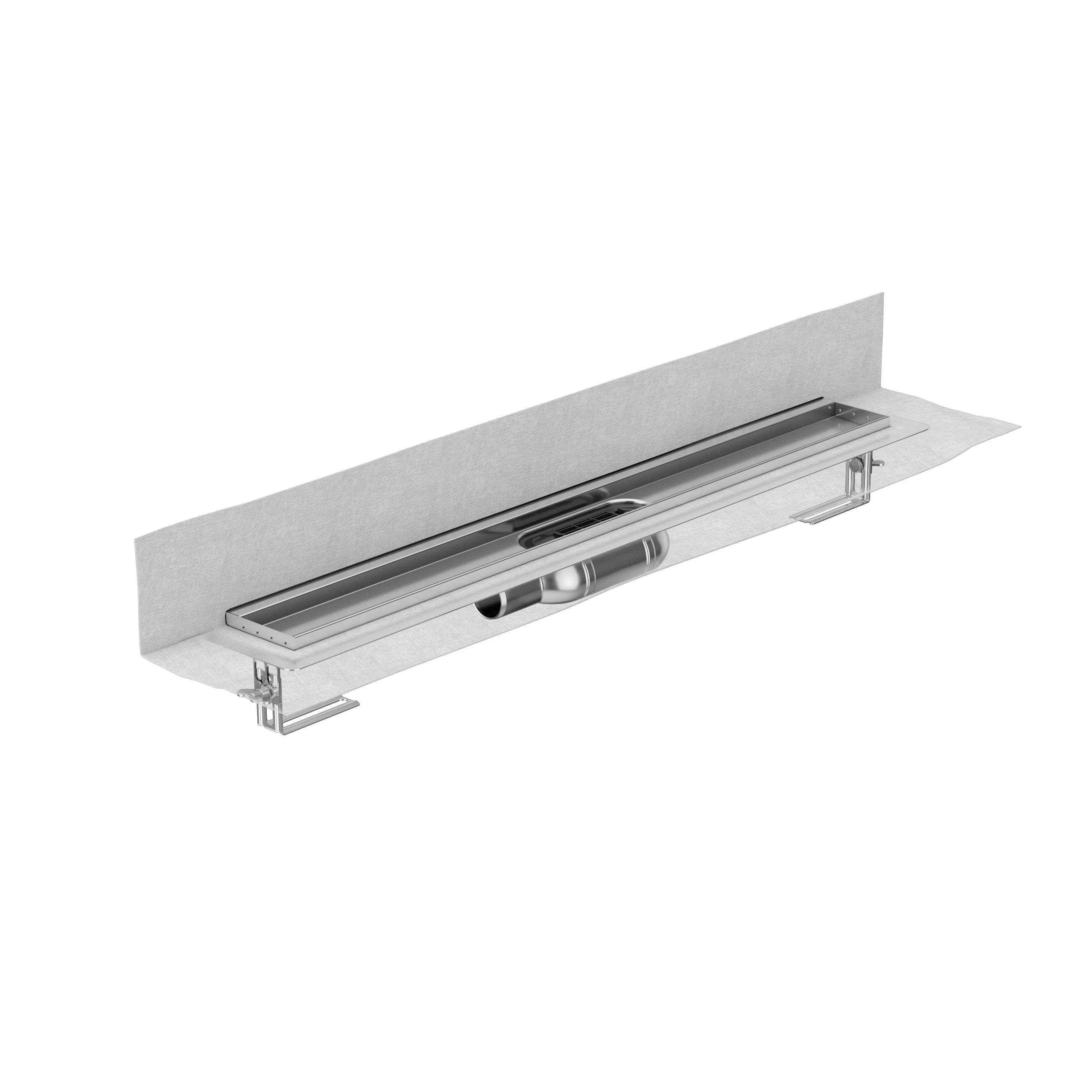 Aerocompact SD E+ Wandaufkantung hinten, V2A, 885x64 hor. Ablauf DN50 GV25, 1 Stk.