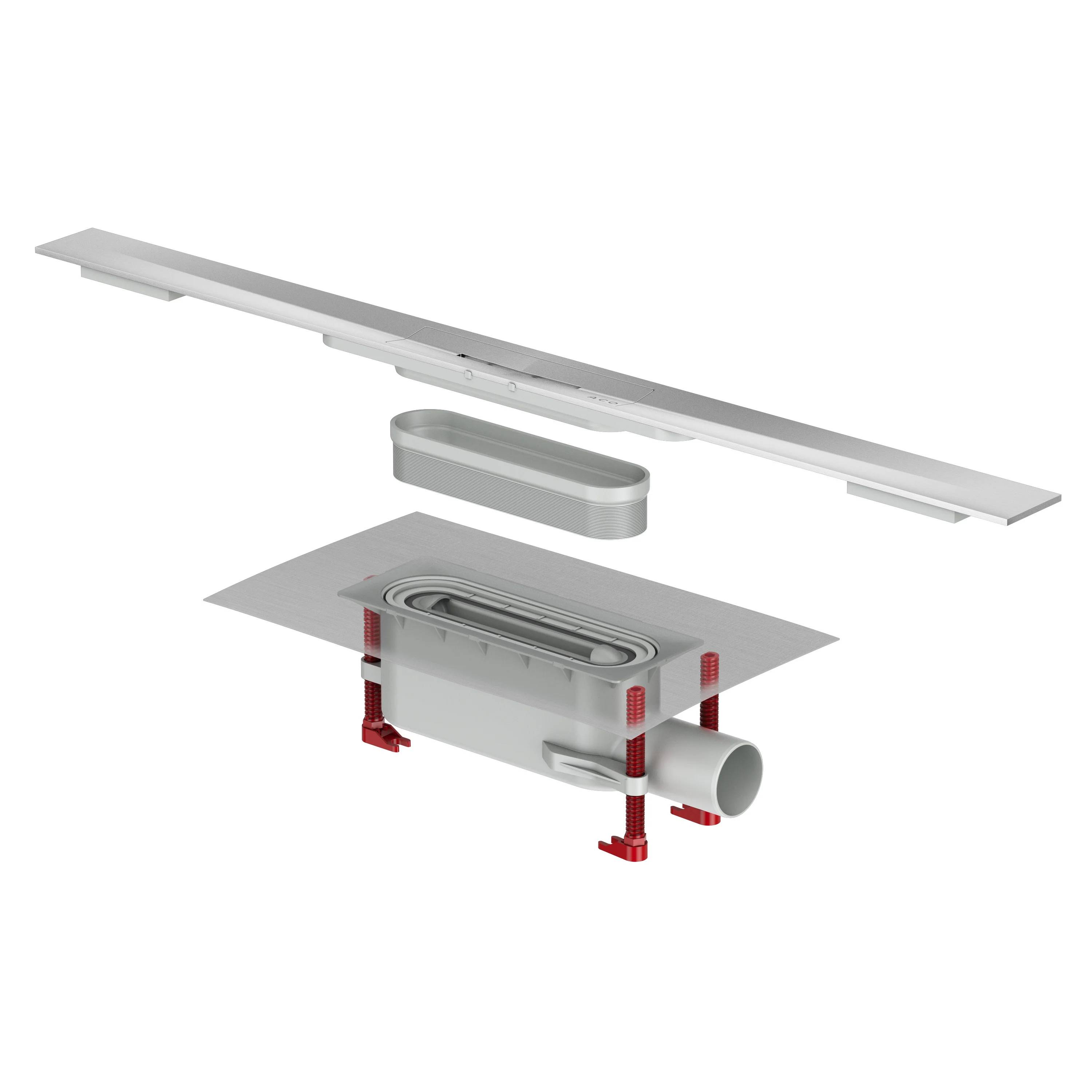 Aerocompact ShowerDrain S+ Länge 900 mm Edelstahl elektropoliert inkl. RP u. HS, 1 Stk.
