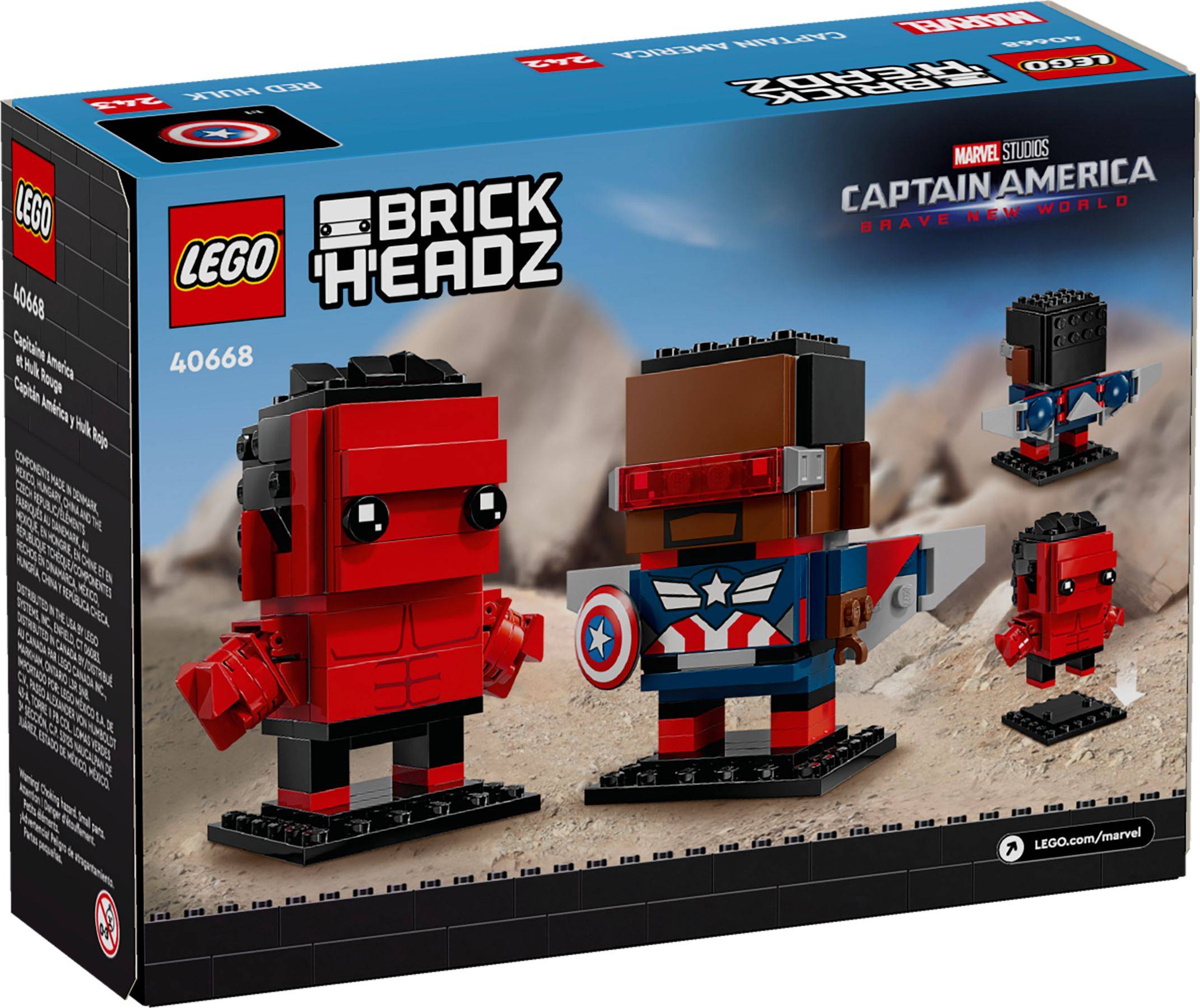 LEGO® BrickHeadz 40668 Captain America & Red Hulk Marvel Super Heroes