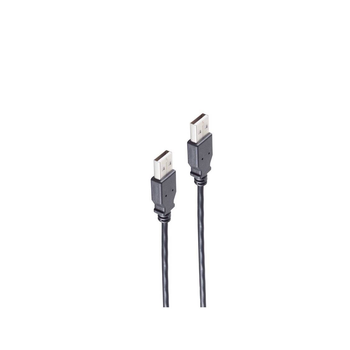 USB High Speed 2.0 Kabel, A/A Stecker, USB 2.0, schwarz, 0,5m
