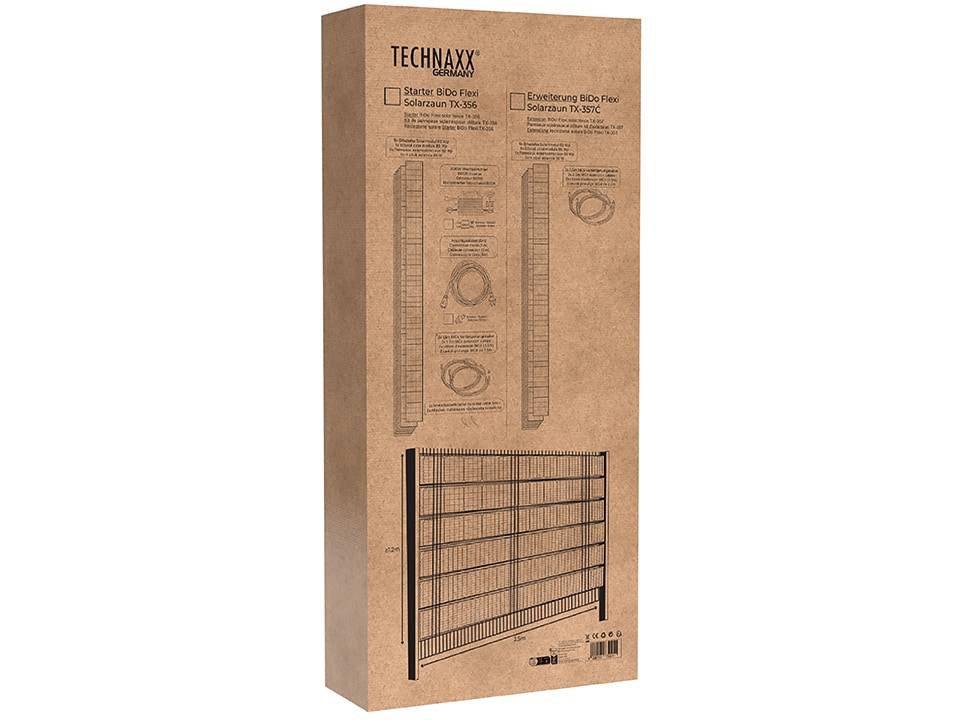 TECHNAXX Solarzaun Erweiterung BiDo Flexi TX-357