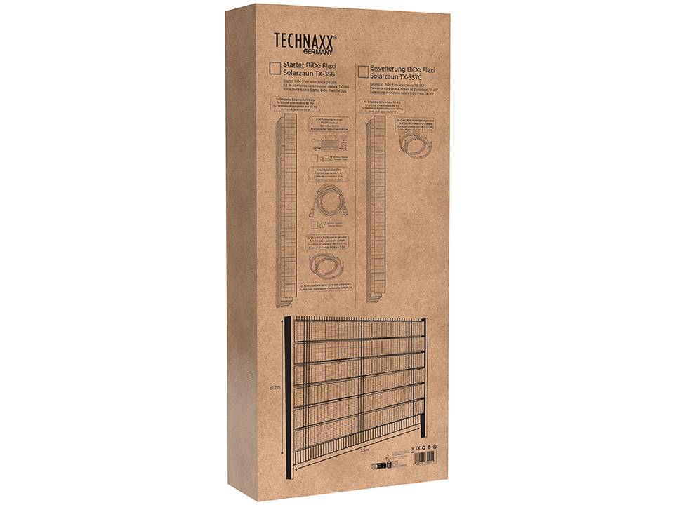TECHNAXX Solarzaun Starterset BiDo Flexi TX-356