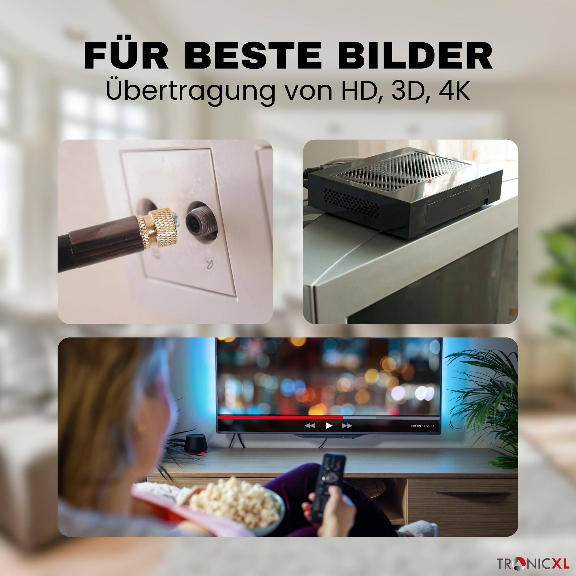 TV Verstärker Kabel Kabelfernsehen HD 3D 4K 8K Zweigeräteverstärker