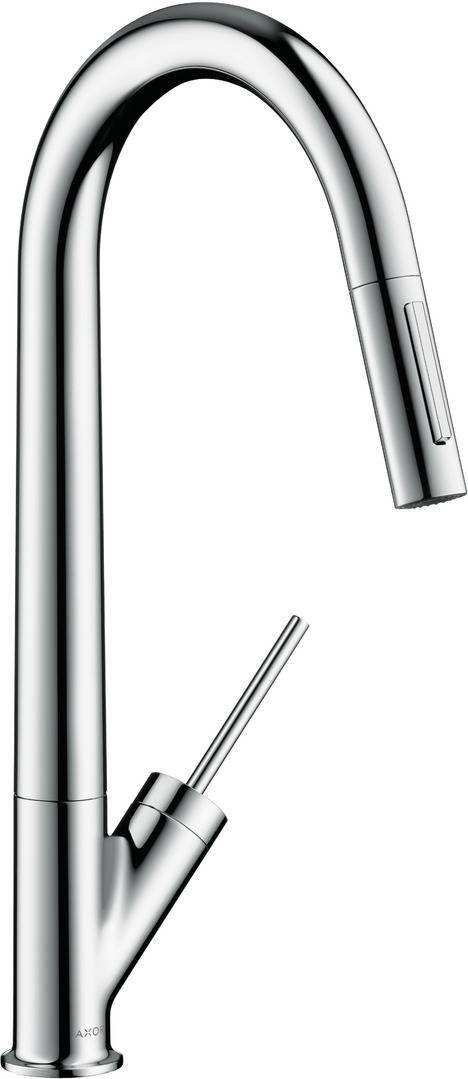 AXOR Starck Einhebel-Küchenarmatur, mit ausziehbarem Auslauf edelstahl gebürstet