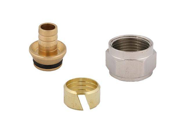 Schlösser Armaturen KLEMMVERSCHRAUBUNG F. VERBUND- ROHR D17, UE-MU 3/4", VERNICKELT