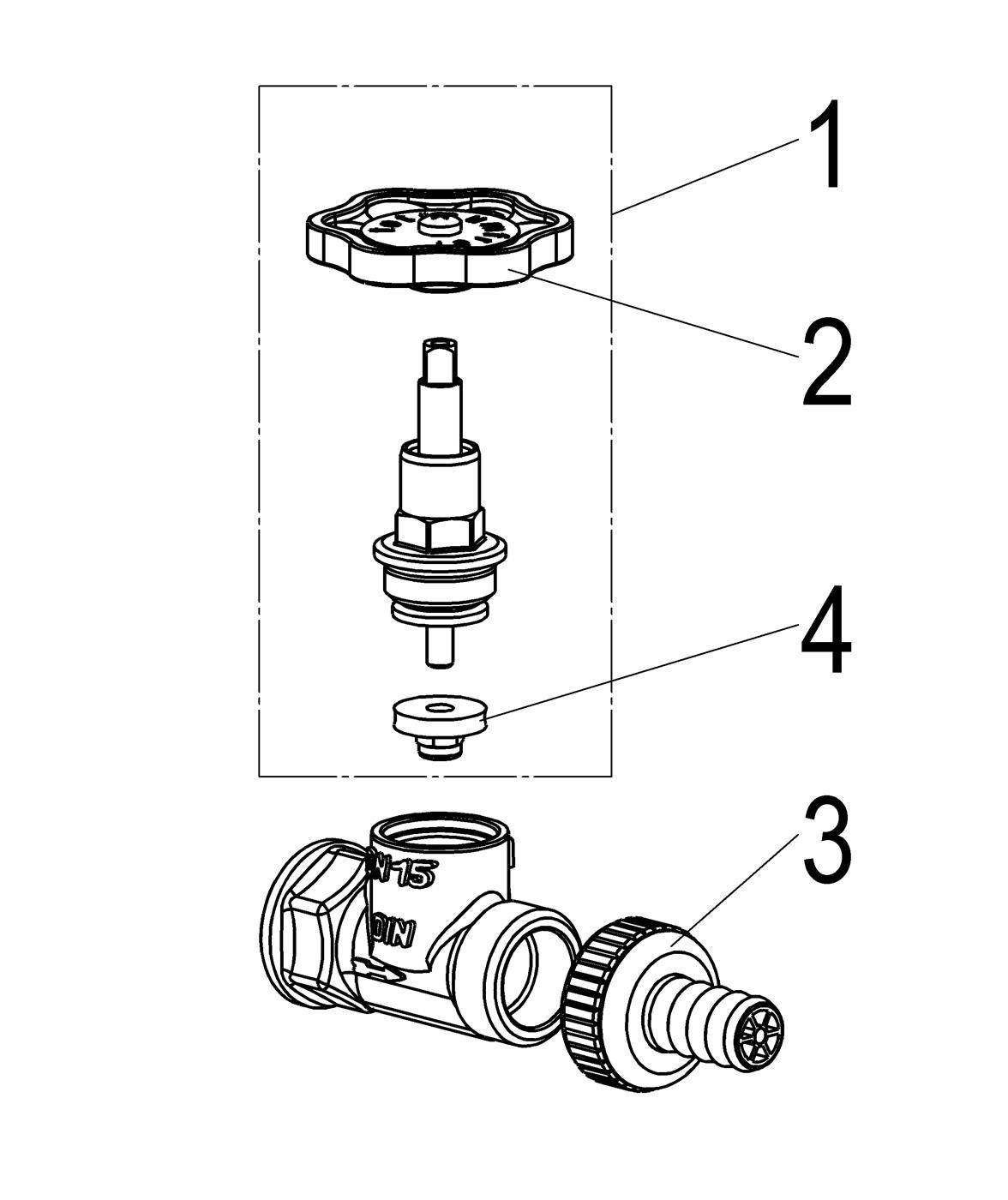 JS KESSELENTLEERVENTIL, DN15 EINGANG IG 1/2", AUSGANG SV 3/4"