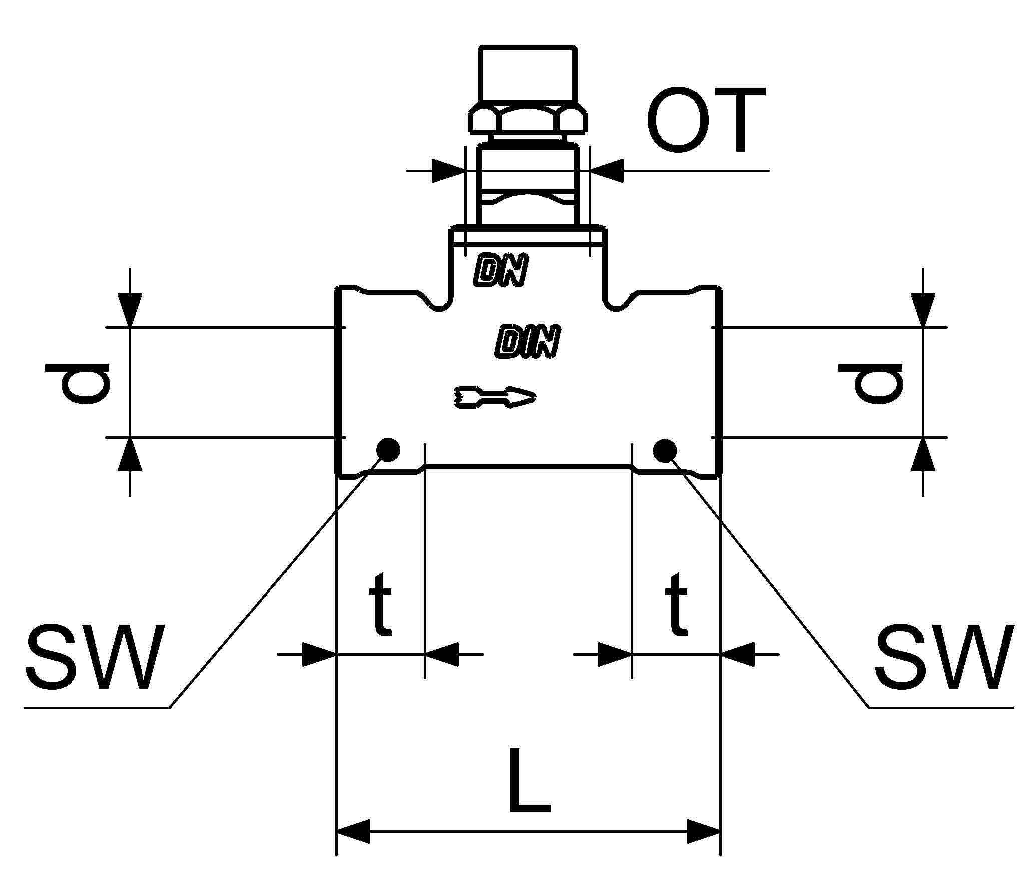 JS DURCHGANGSVENTIL, MUFFENANSCHL. O.E, ST.SP, STECKSCHL, DN25, IG 1"