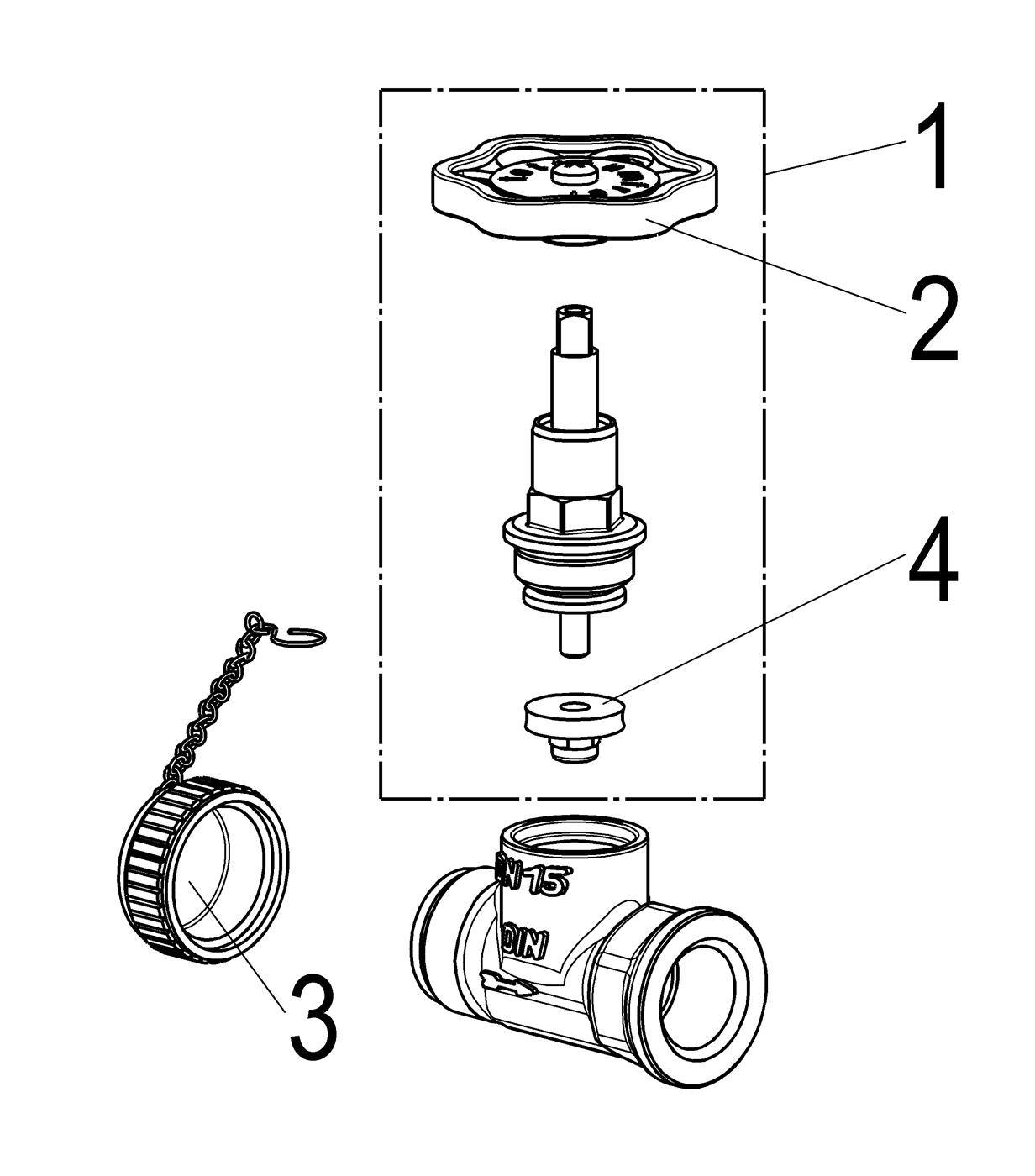 JS KESSELFUELLVENTIL, DN15 EINGANG K.U.K.3/4", AUSGANG IG1/2"