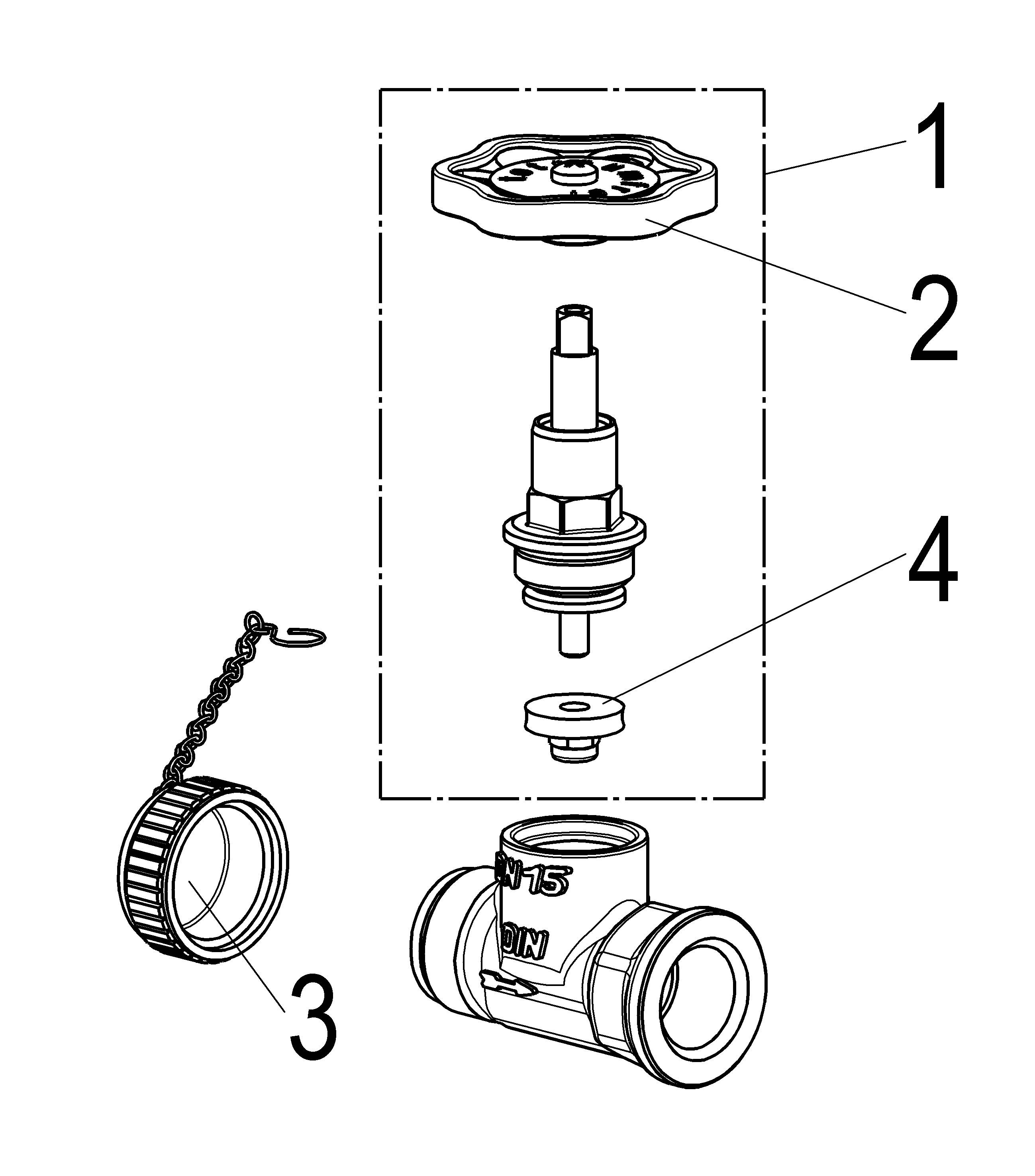 JS KESSELFUELLVENTIL, DN15 EINGANG K.U.K.3/4",AUSGANG IG1/2"