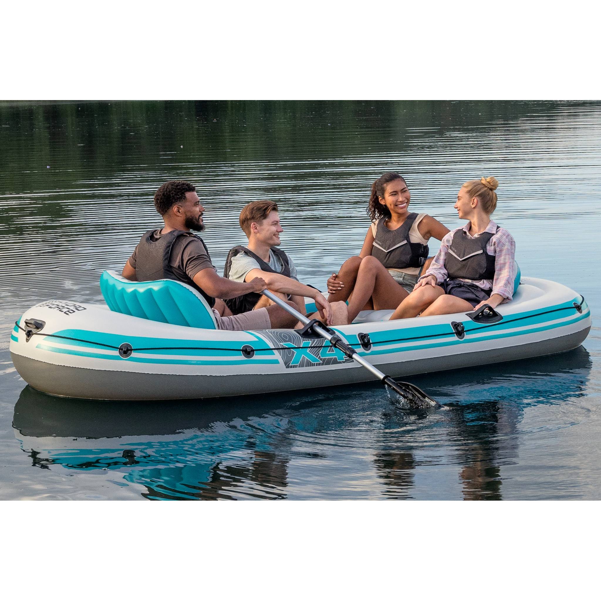 Bestway Schlauchboot Set Hydro Force Adventure Elite X4 315x165x41,5cm Boot