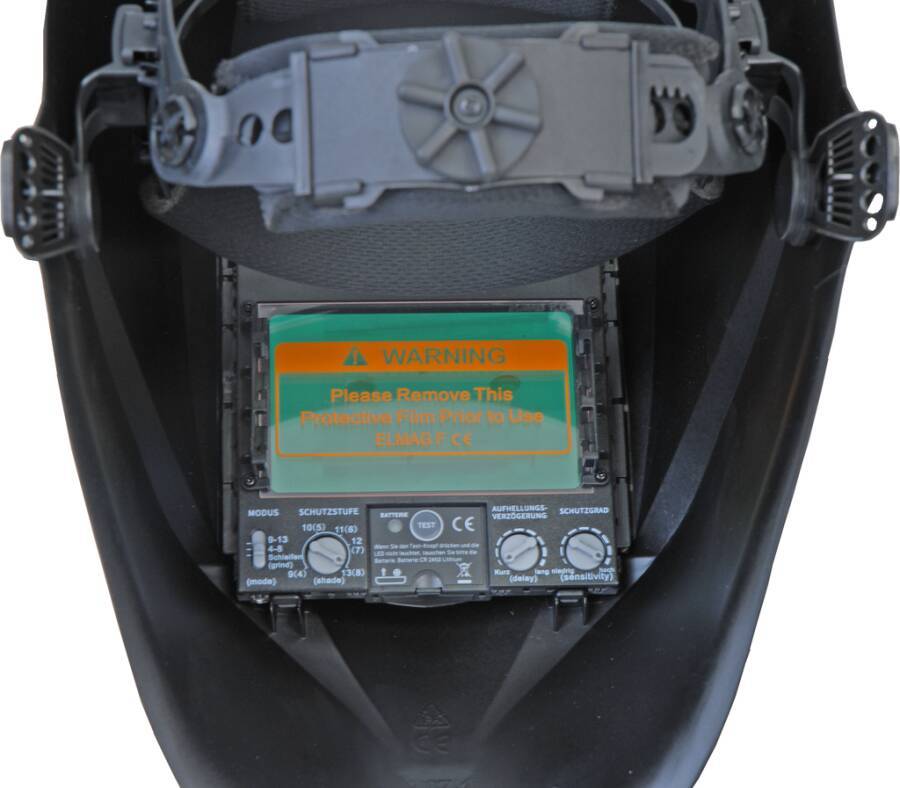 Automatik-Schweißschutzhelm plus6 Premium-TC 70044203 Farbe schwarz / blau / silber Typ Premium Sichtfeld 65 x 100 mm