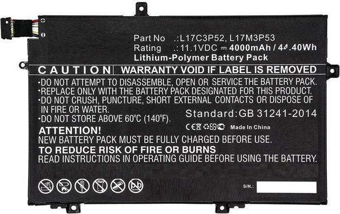 CoreParts Laptop Battery 44Wh Li-ion 11.1V 4000mAh Black