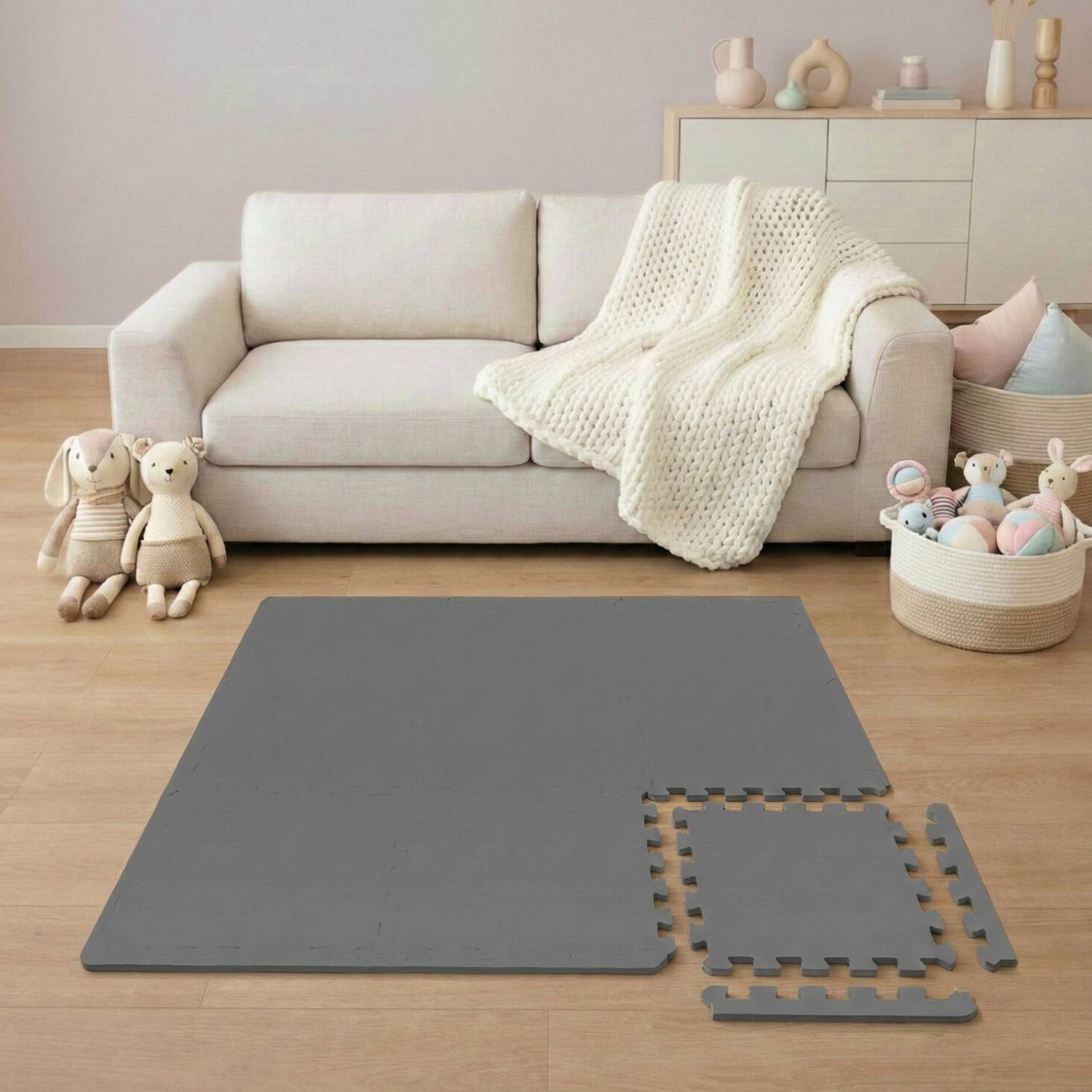 9 Teile Spielmatte Baby Puzzlematte 30x30 Krabbelmatte Bodenmatte Kinderzimmer