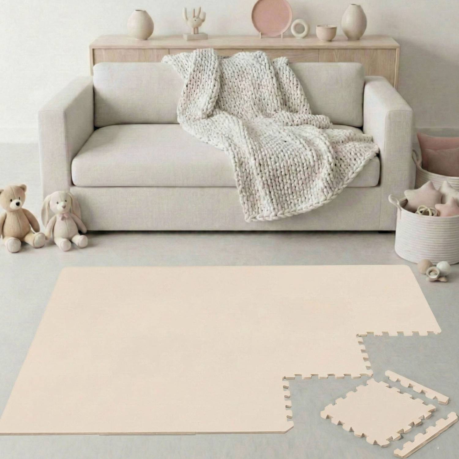 18 Teile Spielmatte Baby Puzzlematte 30x30 Krabbelmatte Bodenmatte Kinderzimmer