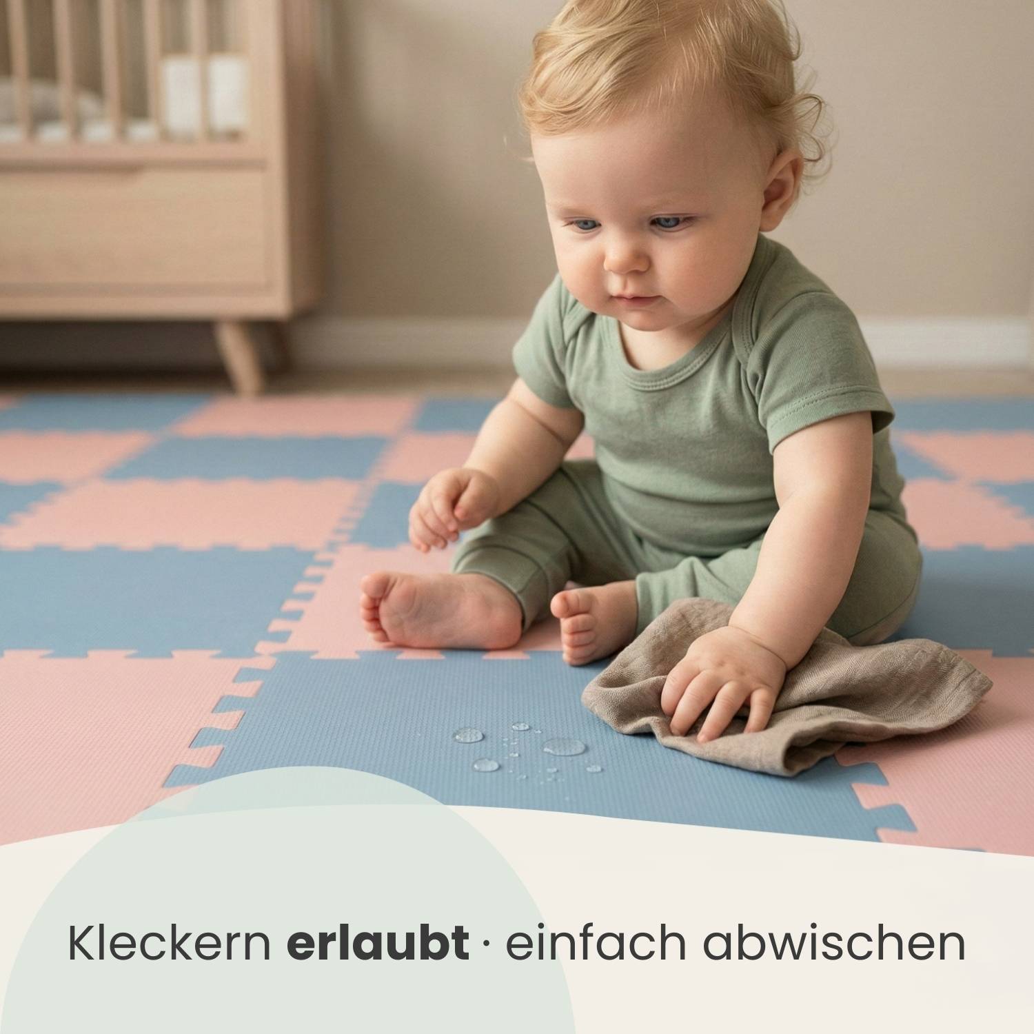 18 Teile Spielmatte Baby Puzzlematte 30x30 Krabbelmatte Bodenmatte Kinderzimmer
