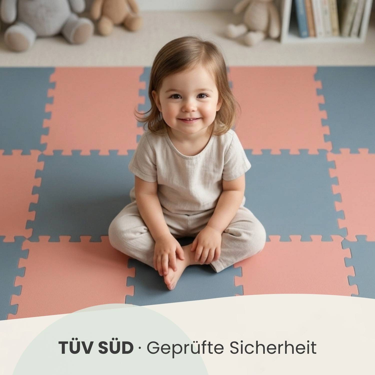 18 Teile Spielmatte Baby Puzzlematte 30x30 Krabbelmatte Bodenmatte Kinderzimmer