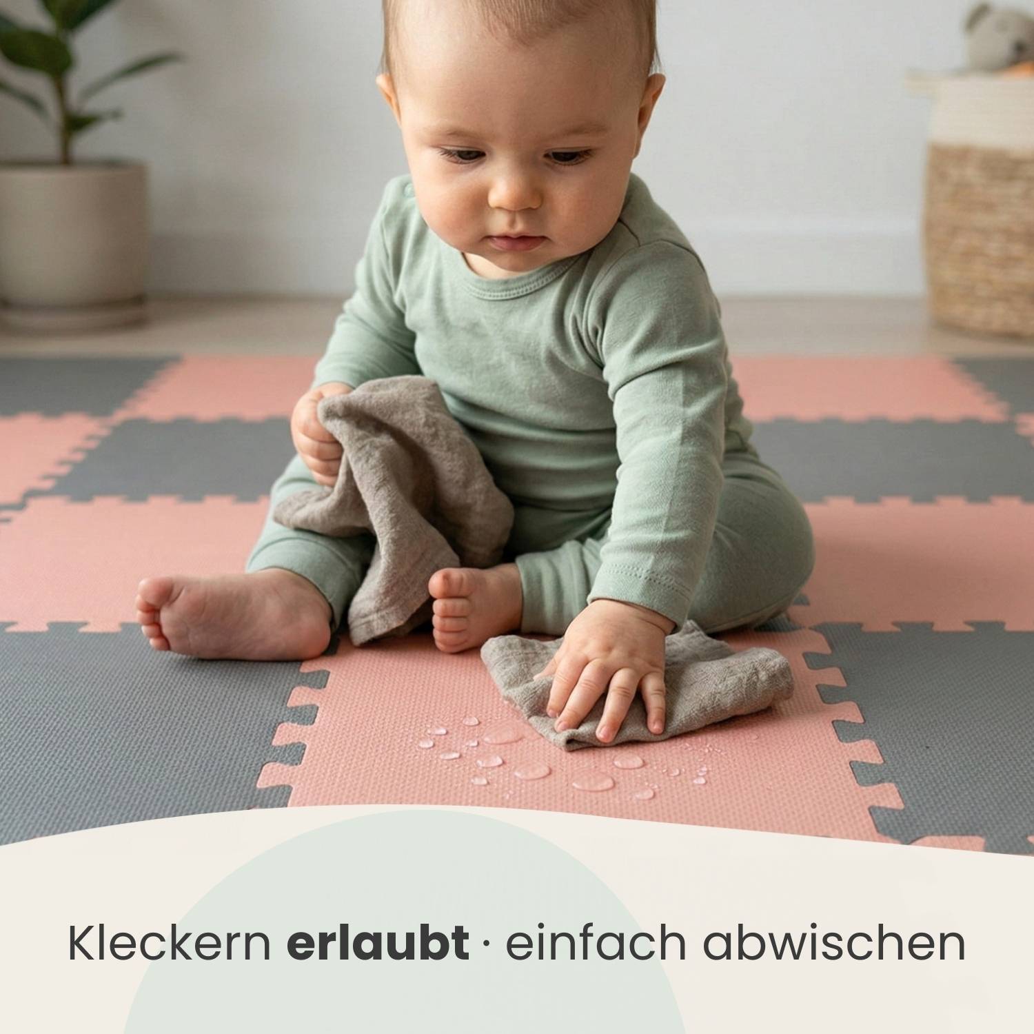18 Teile Spielmatte Baby Puzzlematte 30x30 Krabbelmatte Bodenmatte Kinderzimmer