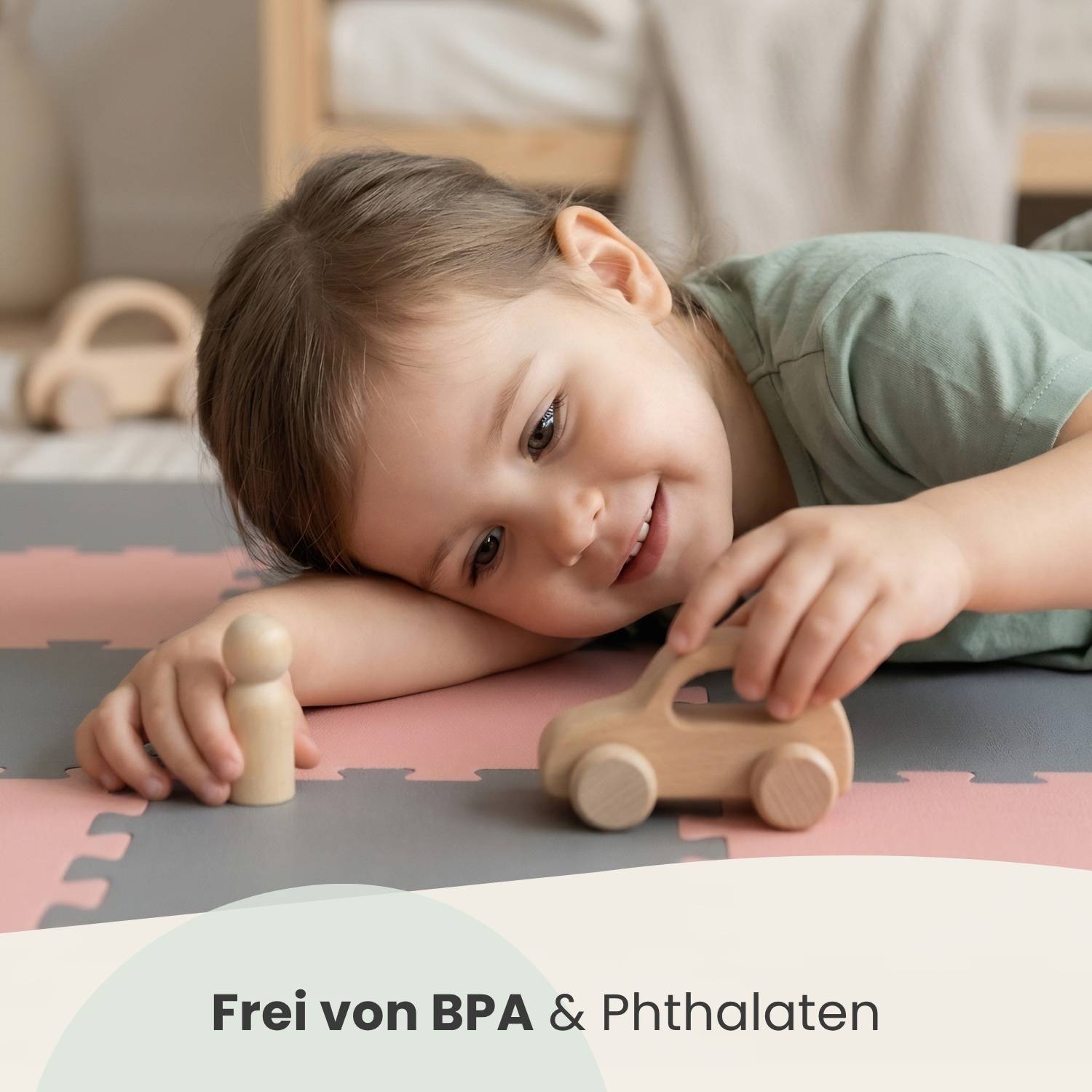 18 Teile Spielmatte Baby Puzzlematte 30x30 Krabbelmatte Bodenmatte Kinderzimmer